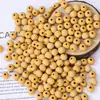 Contas de Madeira Gravadas Multicores, Contas Soltas, Contas Redondas de Madeira Natural Estampadas Vintage, Acessórios de Miçangas para Fazer Pulseira Colar DIY