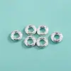 Accesorios Chapados en Plata de Ley S925 Anillo con Patrón Tejido Círculo DIY Pulsera de Cristal Hecha a Mano Pulsera Cuentas