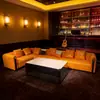Sofá para KTV, Juego de Mesa de Café Estilo Lujo Ligero, Sala Lounge, Sala Privada de Discoteca, Mesas y Sillas de Bar, Sofá de Cabina, Sofá de Esquina Comercial