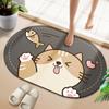 Alfombra de Baño Absorbente Suave de Tierra de Diatomeas Alfombra de Pies para Inodoro Hogar Inodoro Antideslizante Puerta de Entrada Secado Rápido Alfombra de Puerta de Entrada