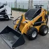 Mini carregadeira compacta, tipo bomba dupla e válvula dupla, carregadeira de rodas