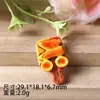 Bolsa de Comida Occidental Estilo Nuevo, Accesorios de Resina para Baguette, Pegamento de Crema, Imanes para Refrigerador, Pinzas para el Cabello, Colgantes para Funda de Teléfono, Materiales