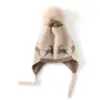 Cachecol de Lã Cashmere 2026 Outono/Inverno Infantil com Pompom, Blocos de Cor, Jacquard, Proteção para Orelhas, Corta-Vento, Quente, Tricô, Touca Cachecol Conjunto
