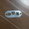 Clipe de fixação de tubo oval Conector de parede Fixação de chapa de ferro Base de fixação de chapa de ferro para tubo oblongo Acessórios de guarda-corpo de aço zincado