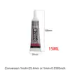 Pegamento B7000 de múltiples especificaciones para horquillas de pelo diy, accesorios para el cabello con punta de aguja, pegamento de taladro, reparación de pantalla de teléfono móvil, Super Pegamento