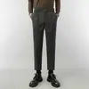 Pantalones Harem Cortos Nuevos de Primavera y Otoño para Hombre Marca de Moda Pantalones de Traje con Caída Pantalones de Vestir Rectos Casuales para Hombre Tendencia para Hombre