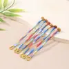 Material de Cierre de Anillo para Llavero de Nudo de Diamante con Gradiente de Colores, Diseño Abierto con Gradiente Multicolor, Conveniente para Venta al por Mayor por Fabricantes