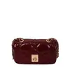 Bolso de Hombro de Cuero Aceitado y Encerado Francés Estilo Nuevo Primavera 2026 Bolso Cuadrado Pequeño Acolchado Bordado Bolso de Cadena para Viajes Diarios Bolso Cruzado para Mujer