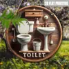 Decoração de Placa de Madeira para Banheiro, Vaso Sanitário, Pia de Banheiro Transfronteiriça, Pingente Plano 2D, Decoração Pública, Presente para Outros