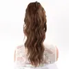 Grampo de Cabelo Transfronteiriço Peruca de Rabo de Cavalo Cabelo Longo Cacheado Onda de Água Rabo de Cavalo com Cordão Rabo de Cavalo Falso Fofo Trança de Cabelo