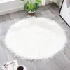 Nueva Alfombra de Piso para el Hogar de Lana Imitación de Playa Redonda Rizada para Dormitorio Sala de Estar Estudio Alfombra de Felpa Lavable