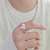 Anillo Geométrico Irregular de Plata de Ley 925 para Mujer ins2024 Nuevo Sentido de Diseño de Nicho Moda Anillo de Dedo Personalizado