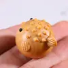 Puffer Peixe Sandália Quarto Sala de Estar Mesa Artesanato Ornamento Peixe Marinho Animal de Madeira Figura