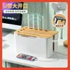 Caja de Almacenamiento para Router Caja Hub de Madera de Bambú Caja para Set-Top Box de TV Wifi Inalámbrico Arreglo de Gato Ligero y Bloqueo Dios