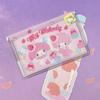 Corea del Sur Sanrio Cubierta de Tarjeta Transparente Love Bean Cubierta Protectora para Tarjeta Pequeña Cubierta de Tarjeta de Gelatina Kulomi melody