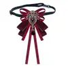 Accesorio de collar de pajarita de strass retro moderno, accesorio de camisa de pajarita negra, broche de decoración de collar unisex