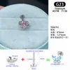 Stud de Titanio G23 de 1.2 mm de Espesor, Giratorio Brillante con Circonita, para Cartílago, Stud de Lóbulo de Oreja con Cruz, Stud con Rosca Interna, Joyería para Piercing de Oreja