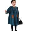 Roupa Infantil Atacado Vestido de Menina Primavera & Outono 2022 Novo Infantil Menina 3-8 Anos Manga Comprida Xadrez Vestido de Princesa