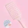 Peine Curvo Grande Macaron Peine para Masaje del Cuero Cabelludo Peine para Volumen de Corona Alta Peine Esponjoso Peine para Peinar Cabello Rizado Peine Curvo de Nueve Dientes