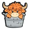 Cartoon Highland Cow Series Gota de Plástico PVC Sapatos de Borracha Macia Buraco Flor Sapato Fivela Sapatos de Jardim Buraco Telefone Móvel Caso DIY Acessórios