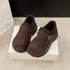 Zapatos Birkenstock de Moda Versátiles Versión que Aumenta la Altura Suela Gruesa Forro Polar Añadido Zapatos Mocasines de Algodón para Mujer 2026 Estilo Coreano Invierno Nuevas Llegadas