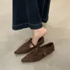 Zapatos Planos Elegantes de Punta Fina para Mujer 2025 Primavera y Otoño Nuevos Retro Tacón Grueso Zapatos para el Trabajo Zapatos Mary Jane Franceses