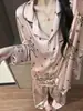 Pijama de seda helada con estampado de cebra y lunares, estilo lujo ligero para mujer, nuevo conjunto casual de verano de talla grande, fresco y amigable con la piel para casa