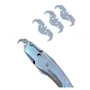 Gancho Único de Aleación de Aluminio Cuchillo Cola de Pez Fósforo de Pescado Tipo de Pez Plástico PVC Piso Cuero Corte Rápido Afilado Curvo Extensión