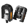 Pedal de bicicleta dobrável pedal plástico dobrável semi-alumínio pedal de mountain bike Preto grande quantidade Congyou