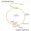 Omacar Juego de Collar y Pulsera con Colgante de Flor de Cinco Hojas Cuadrada de Zircón con Garras Talladas, Acero Inoxidable, Piedra de Cristal Natural