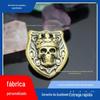 Novo Escudo de Caveira Vintage Fivela de Pano de Latão Bagagem de Couro Fivela Decorativa Processamento de Acessórios de Cobre