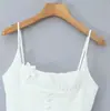 8133-25 Invierno Nuevo Estilo Francés Retro Dulce Sexy Ajustado Bordado Floral Abotonado Vestido con Tirantes