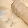 Colar de pônei simples, estiloso, luxo leve, infantil, corrente de clavícula doce requintada de nicho, corrente versátil para suéter microincrustada personalizada