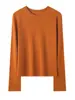 Camiseta de manga larga con cuello redondo, capa base, suave, amigable con la piel, versátil, simple, cómoda, cálida, para uso diario en otoño e invierno, top de estilo elegante