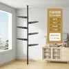 Arara de teto a chão telescópica de haste única para interior sem furação, arara de chão para quarto, varal para uso doméstico na varanda