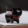 Estilo Minimalista Criativo Sândalo Verde Sândalo Preto Escultura em Madeira Arco-Íris Confiante Sino Gato Veado Enfeite de Mesa Pet de Chá