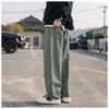 Workwear Americano Casual Calças Compridas Calças Masculinas Estilo Masculino Primavera Outono Calças de Perna Reta Marca Tendência Masculina Perna Larga Solta Cáqui