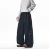 Calça Esportiva Casual Plus Size Bordada Masculina Tamanho Grande Retro Outono Marca da Moda Tie-Dye Tamanho Americano Solta Reta Perna Larga