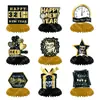 Nuevos suministros de decoración de escena de Feliz Año Nuevo color champán de Amazon, pancarta y bandera para fiestas
