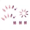 Manicure Vestível Unhas Borboleta com Diamantes Unhas Laço Removíveis Cola