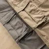 Macacão masculino com múltiplos bolsos 2023 Verão novo estilo coreano calça casual solta juventude externa calça de trabalho reta