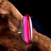 Accesorios transfronterizos de plata humana, pulsera Seiko de plata tailandesa, joyería de plata s925, anillo abierto largo rojo granada