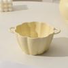 Tigela de macarrão instantâneo estilo creme tigela de sopa grande de cerâmica com duas alças fofa ins alto valor doméstico tigela de sopa de pó de caracol colher