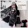 Disfraz de cosplay para adulto de Halloween, disfraz de monja vampiro, cruz, estilo gótico oscuro, cos, juego de roles