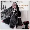 Disfraz de Cosplay para Adulto de Halloween Disfraz de Monja Vampiro Cruz Estilo Gótico Oscuro Juego de Roles