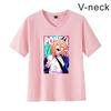 Homem-Motosserra Chainsaw Man Estampa de Anime Camiseta de Verão com Decote V Manga Curta Moletom de Anime Transfronteiriço