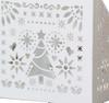 Navidad comercio exterior boda hueco hermoso caja de dulces árbol de Navidad copo de nieve blanco caja de dulces de chocolate fábrica en stock