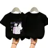 Nuevas camisetas de verano para niños mayores, ropa infantil de algodón puro con dibujos animados, camisetas elegantes y modernas, camisetas de manga corta para niñas