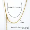Cadena Sencilla de Acero Inoxidable de Venta Caliente Europea y Americana Cadena Hueso de Serpiente Galvanizada con Oro Real de 18K Collar Versátil de Acero de Titanio para Mujer de Moda