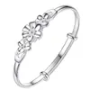 Kaiwei Reunião Romântica Feliz Flor Bauhinia Pulseira Joias Flor Desabrochando Flor de Seis Pétalas Flor de Três Vidas Pulseira de Puxar e Empurrar